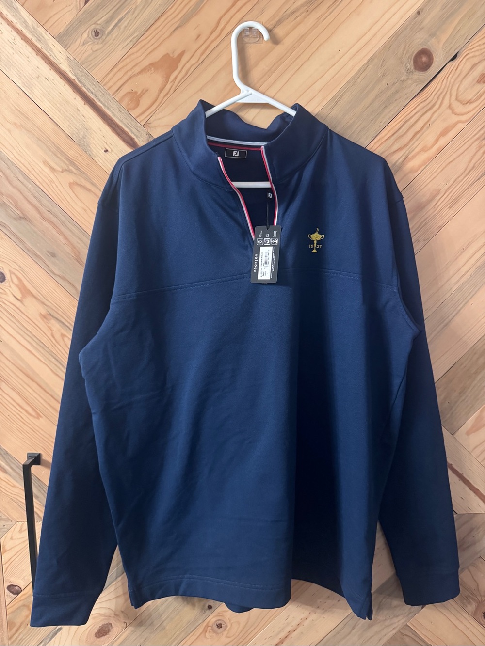 FootJoy Ryder Cup Navy Quarter-Zip Pullover men’s sz L NWT